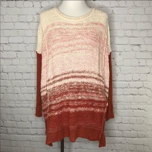 Free People oversized rust ombré sweater